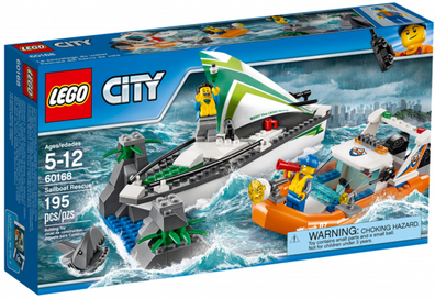 LEGO Set-Sailboat Rescue-Town / City / Coast Guard-60168-1-Creative Brick Builders
